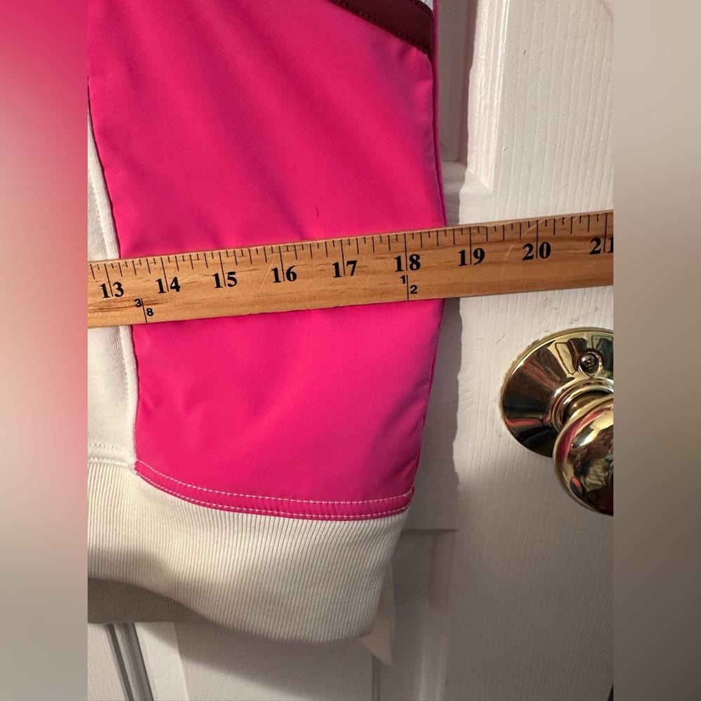 ANTHROPOLOGIE XXS Daily Practice PREPPY Color Block Twofer Mini Dress Pink White - Picture 14 of 16